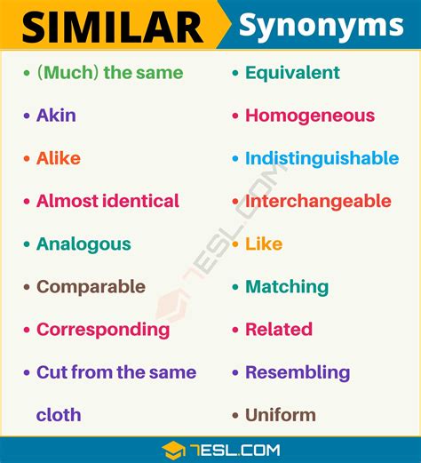 similar synonym|synonyms for similar and different.